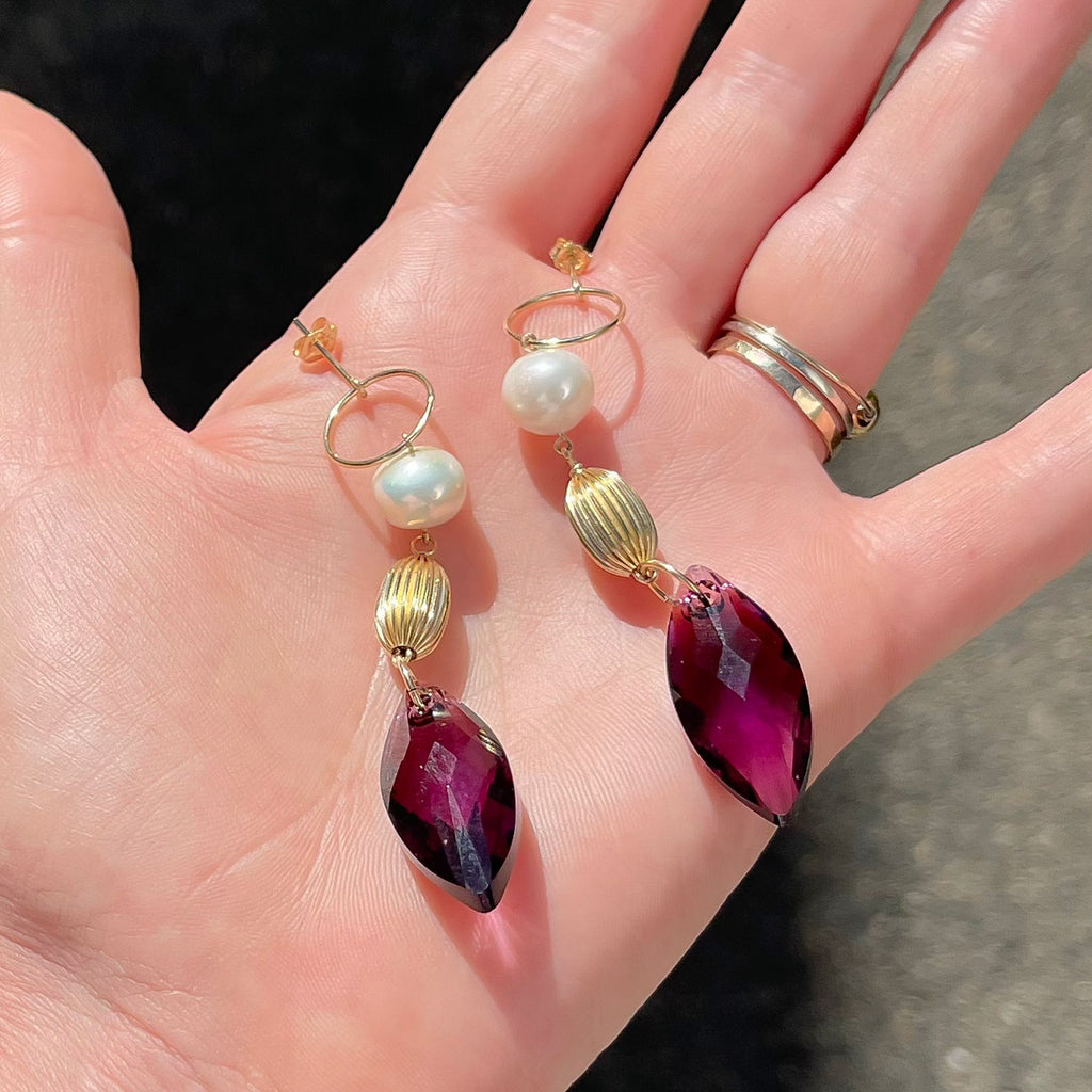 Amethyst Crystal  Drops