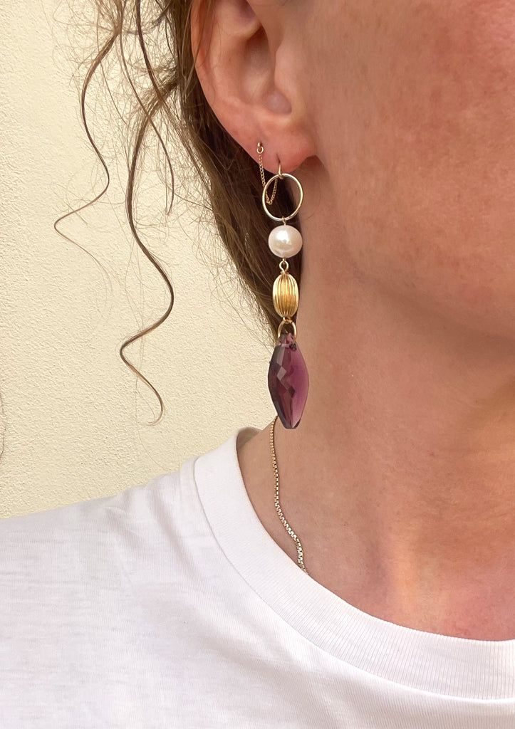 Amethyst Crystal  Drops