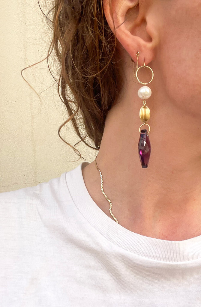 Amethyst Crystal  Drops