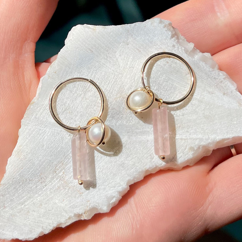 Rose Quartz Charm Sleepers