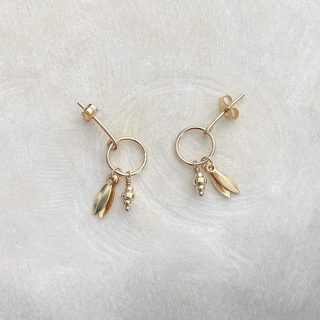 Circle & Charm Studs