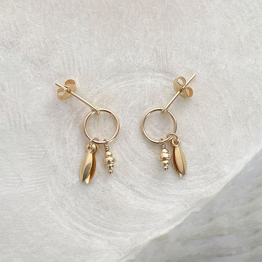 Circle & Charm Studs