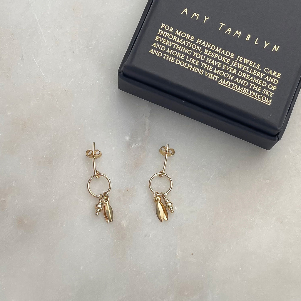 Circle & Charm Studs