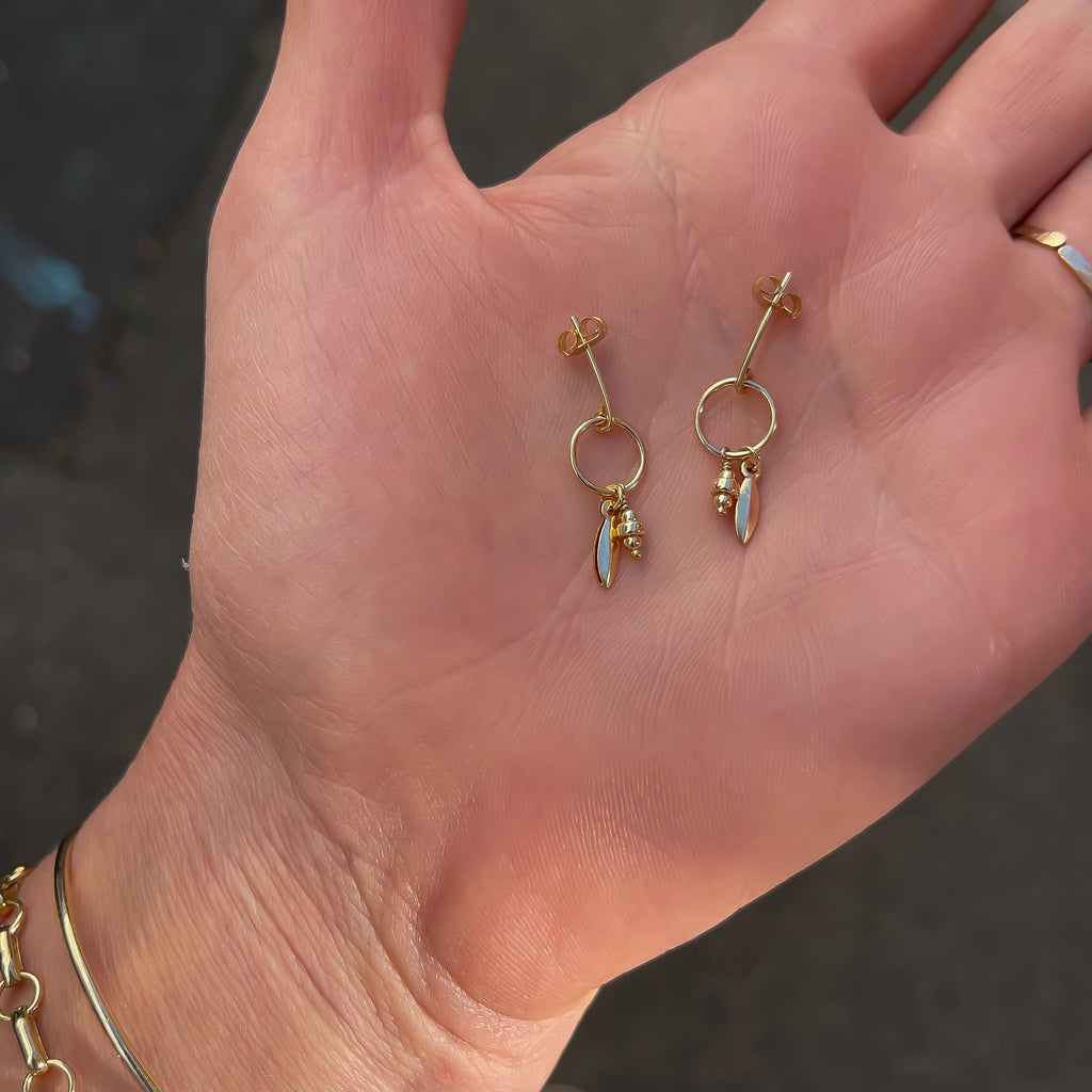 Circle & Charm Studs