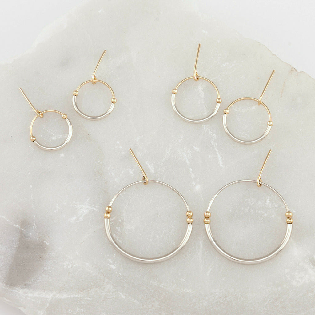 Beaded Circle Studs