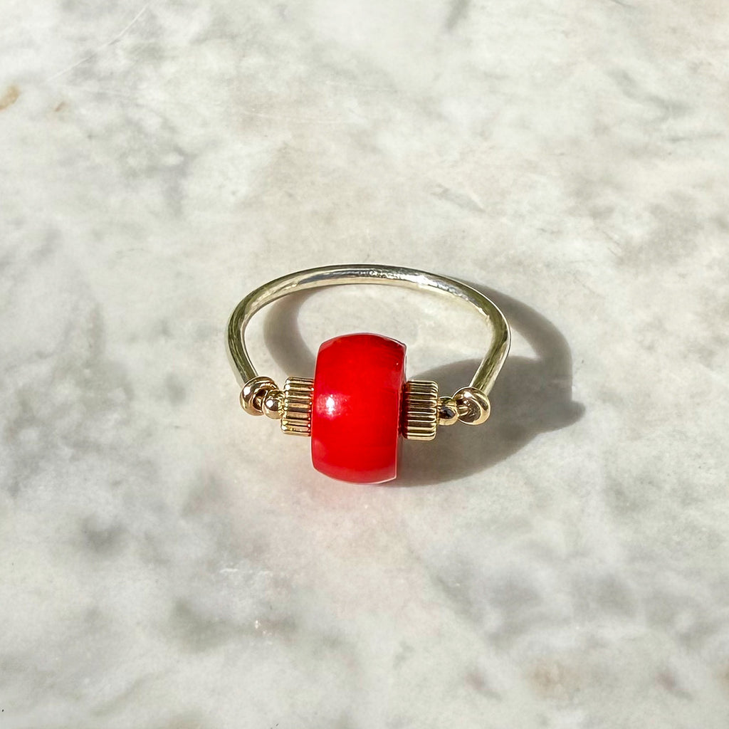 Vintage Red Coral Ring