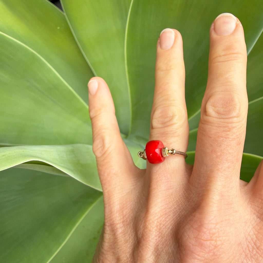 Red Coral Ring