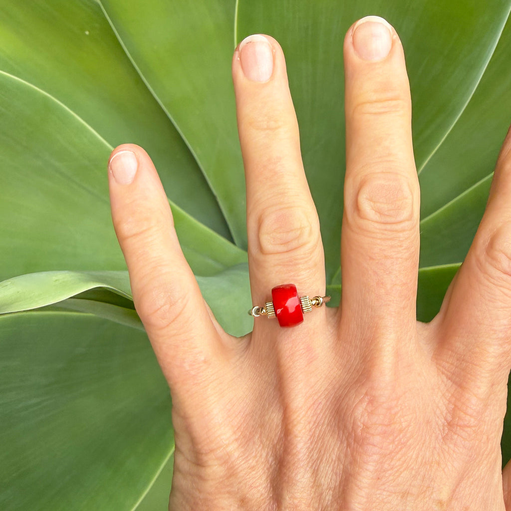 Red Coral Ring
