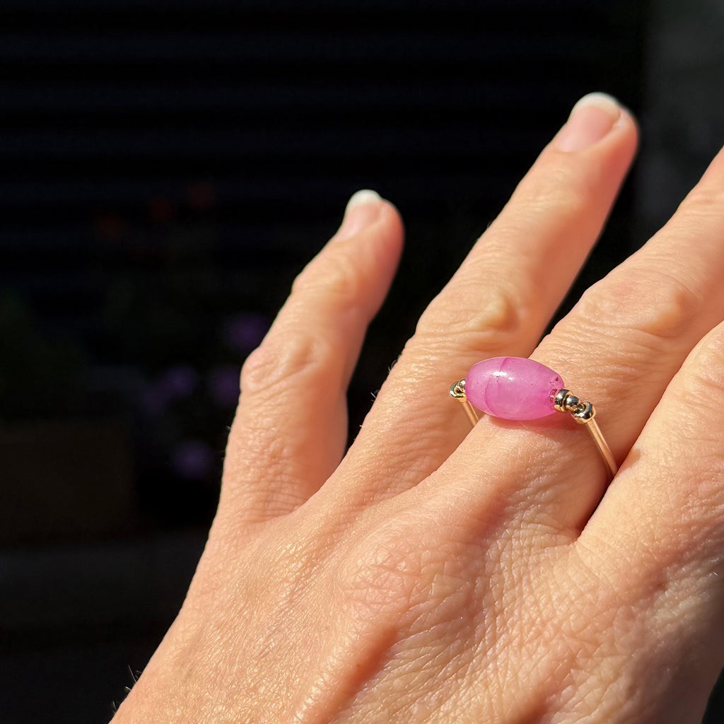 PINK JADE RING