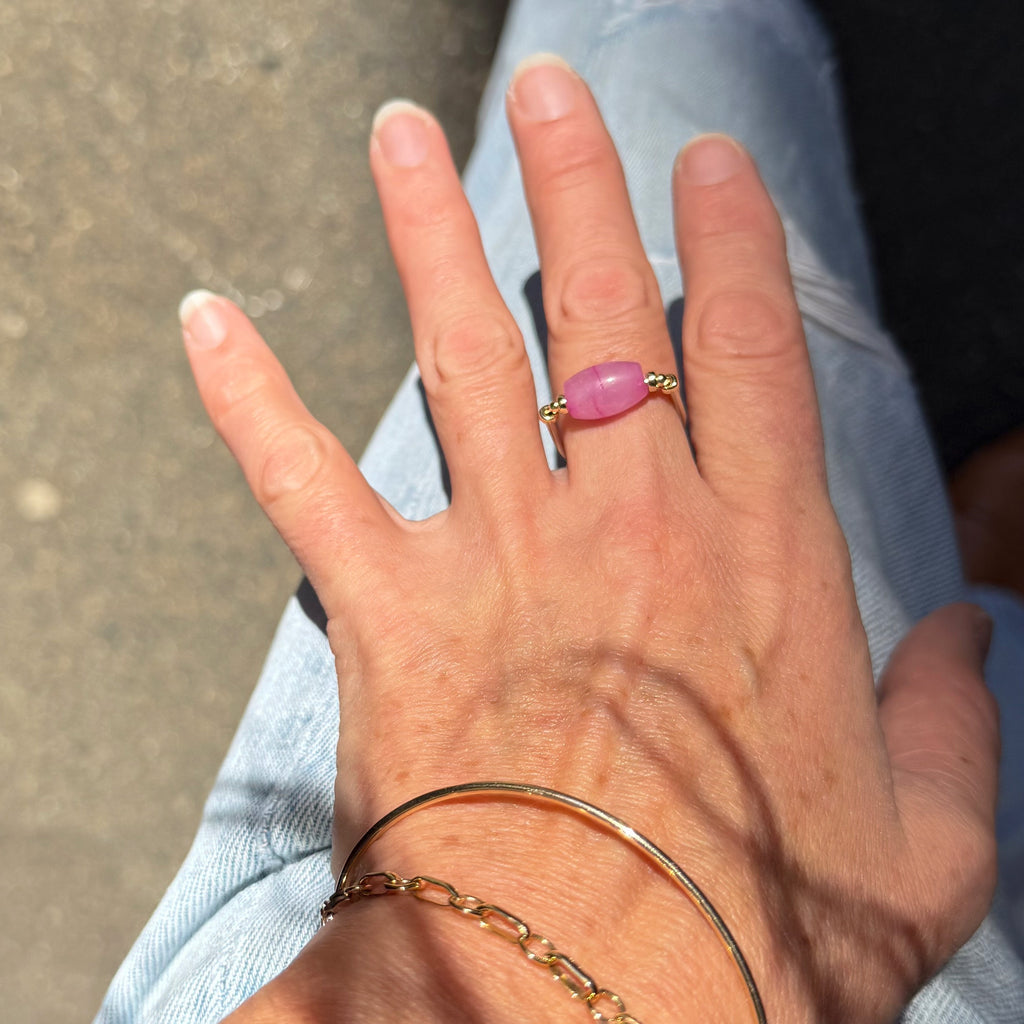 PINK JADE RING