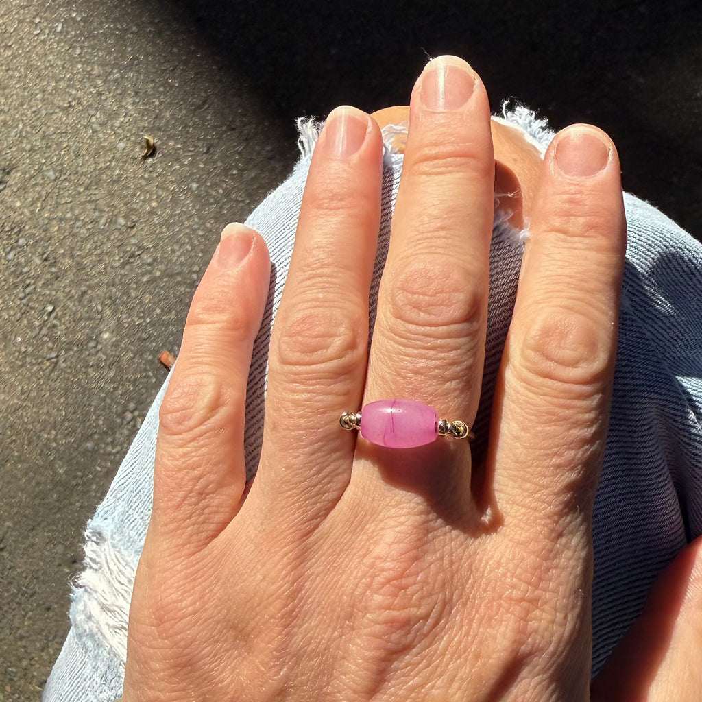 PINK JADE RING
