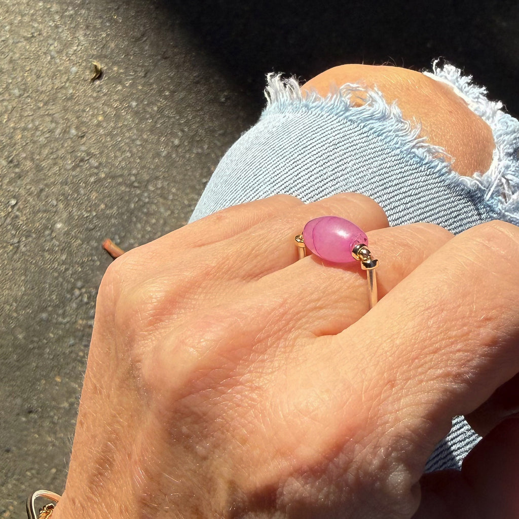 PINK JADE RING