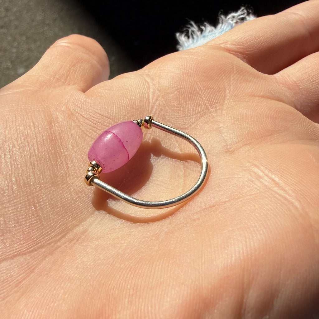 PINK JADE RING
