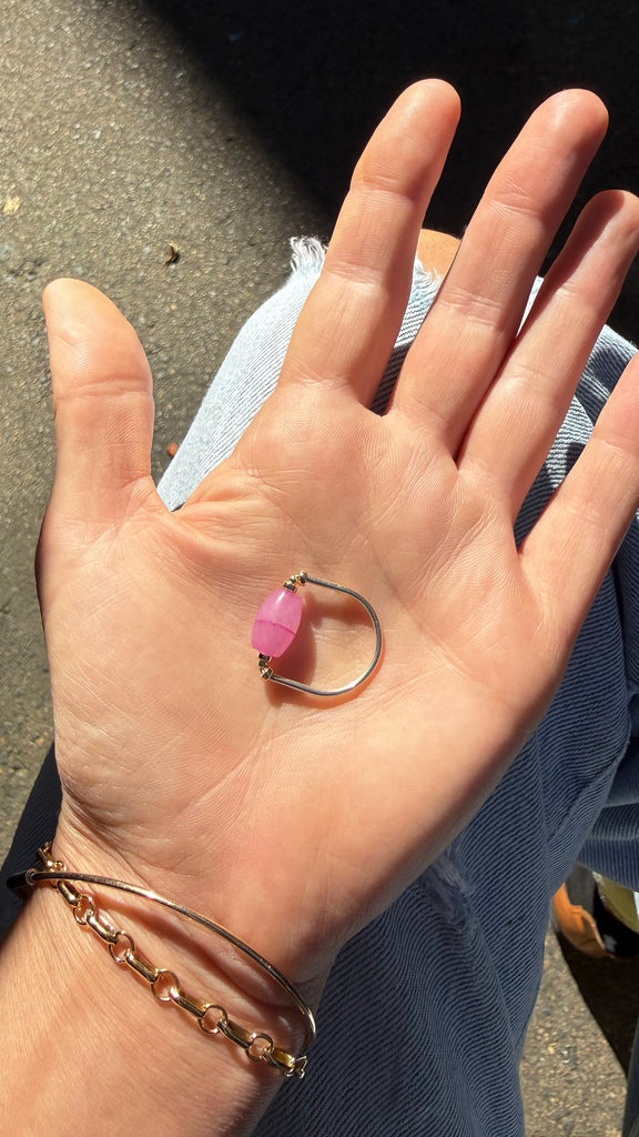 PINK JADE RING
