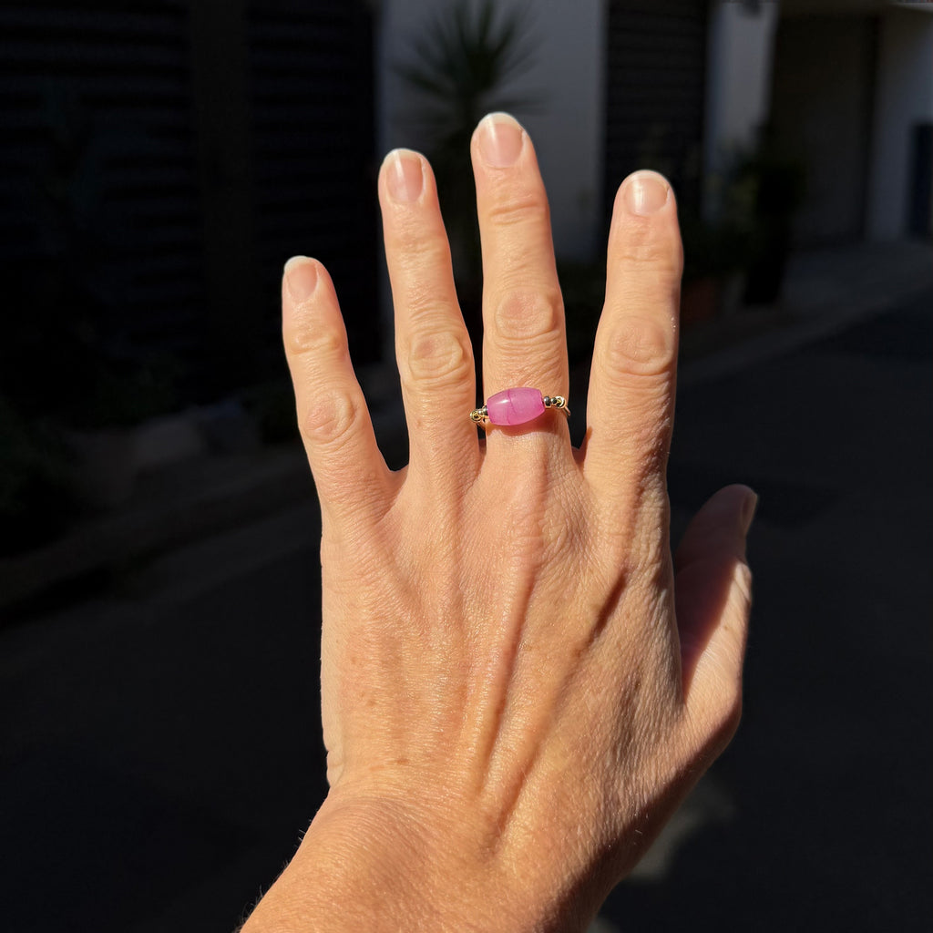 PINK JADE RING