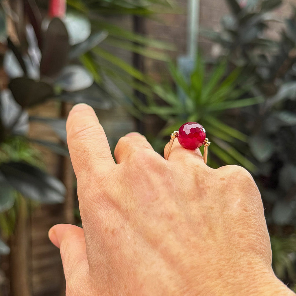 RUBY DISCO RING