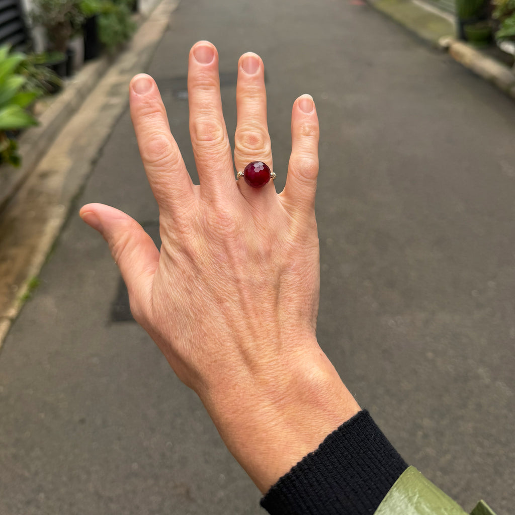 RUBY DISCO RING