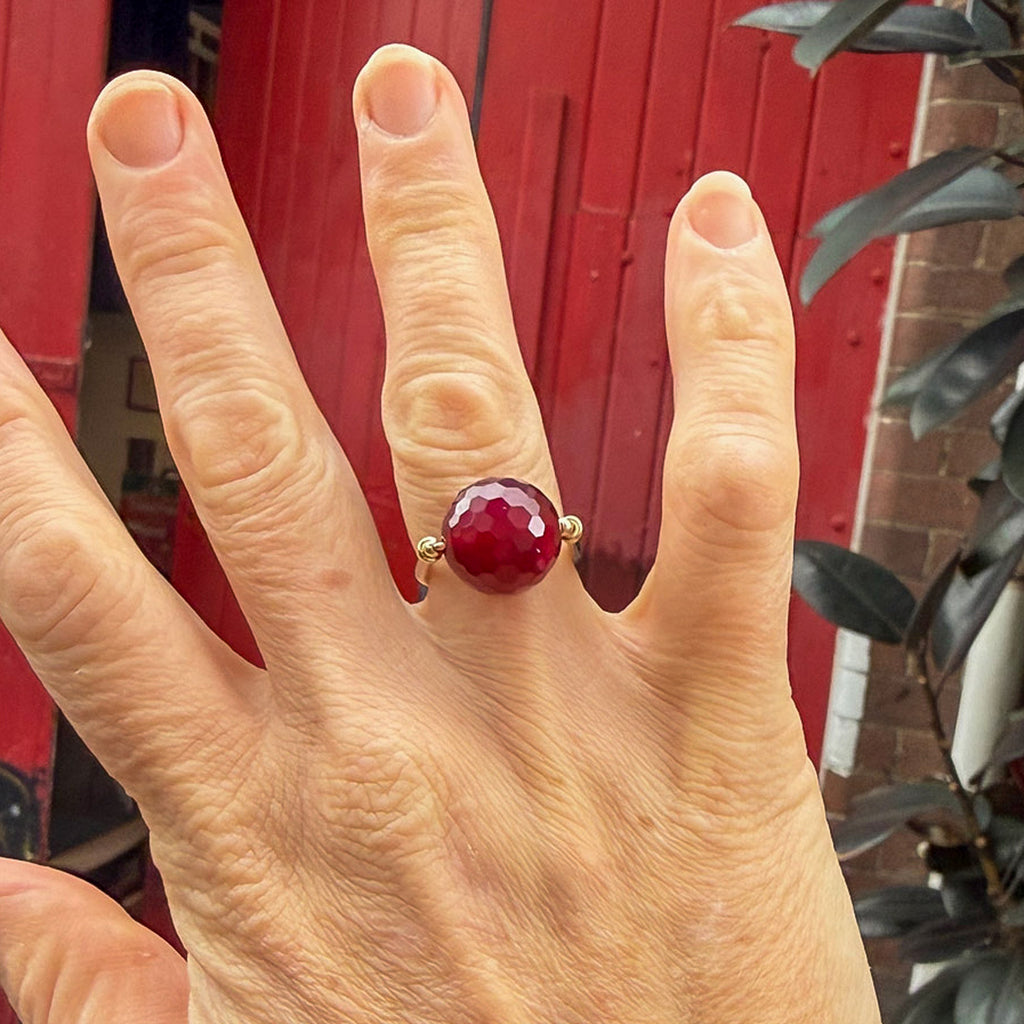 RUBY DISCO RING