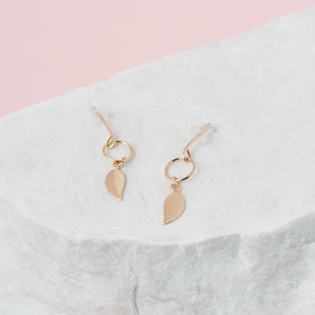 Circle and Leaf Studs