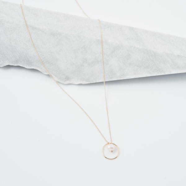 Amy Tamblyn Pearl and Hoop Charm