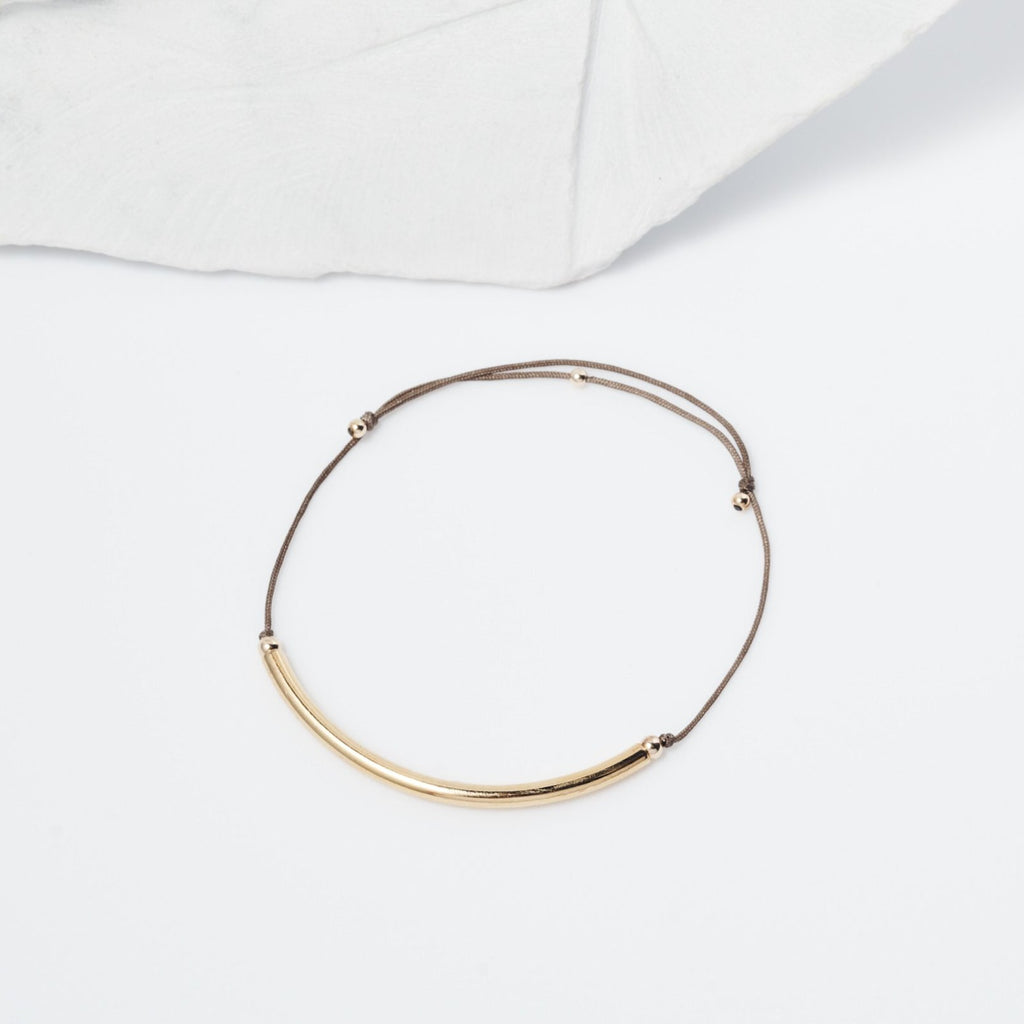 Gold Tube Bracelet