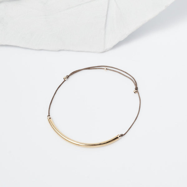 Amy Tamblyn Gold Tube Bracelet