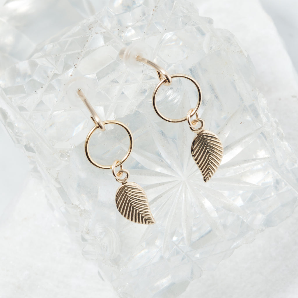 Circle and Leaf Studs