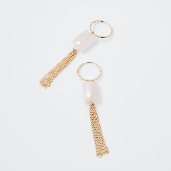 Amy Tamblyn Rose quartz tassels