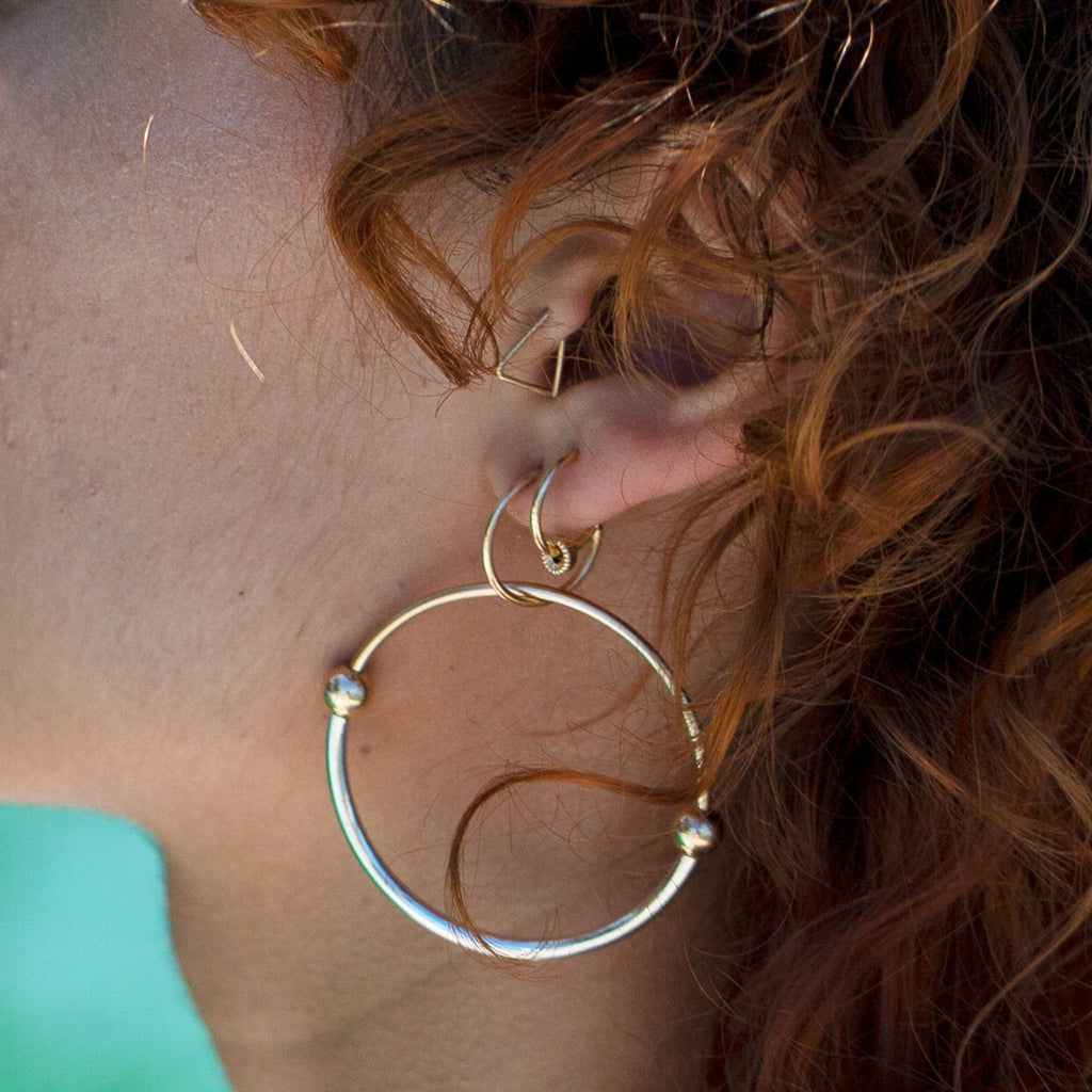 Chunky Double Hoops