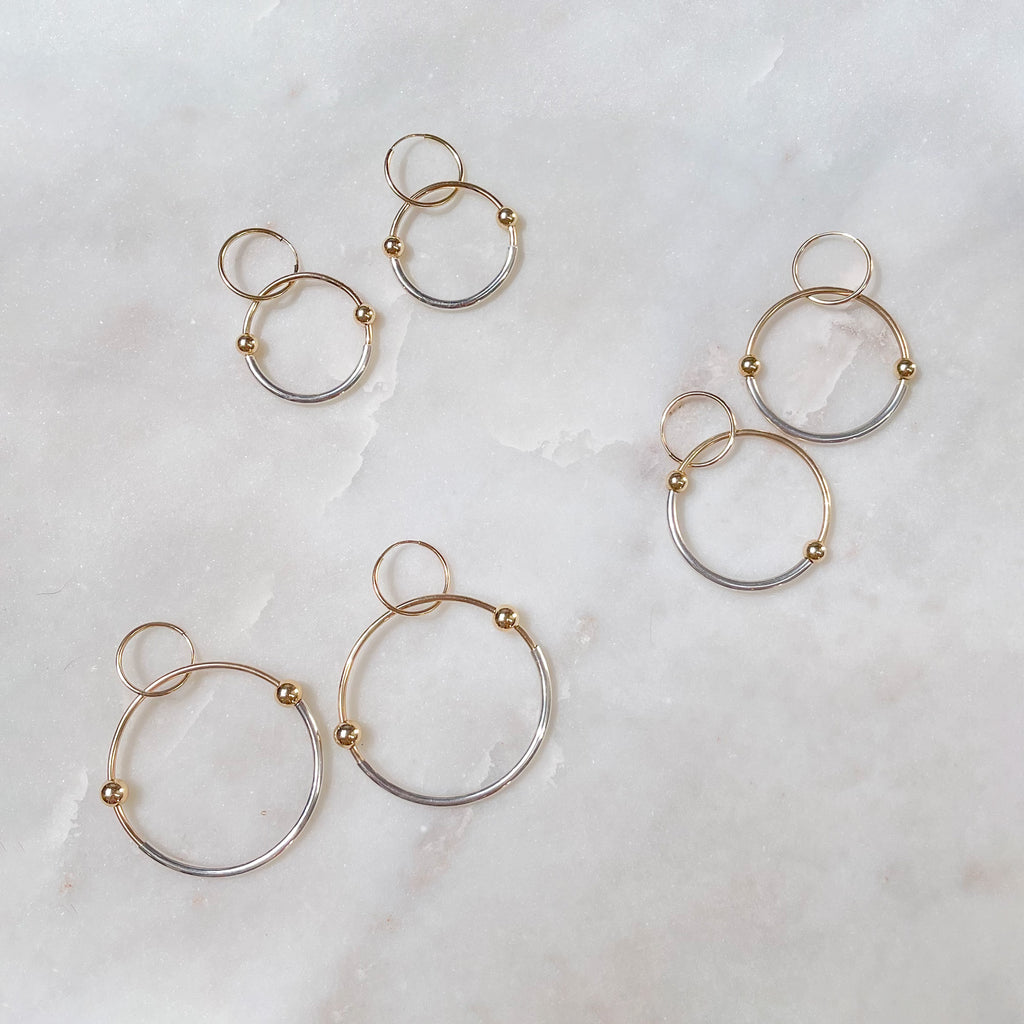 Chunky Double Hoops