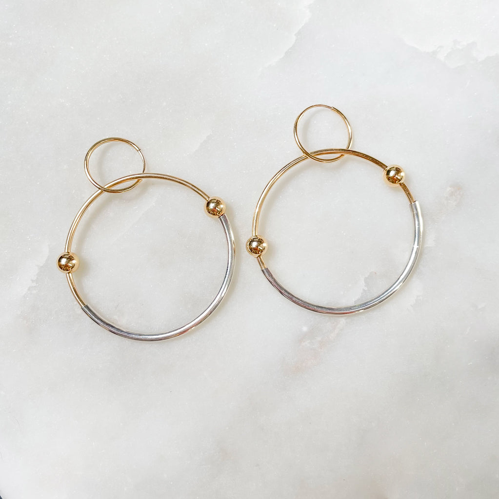 Chunky Double Hoops