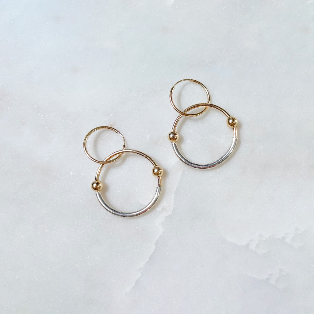 Chunky Double Hoops