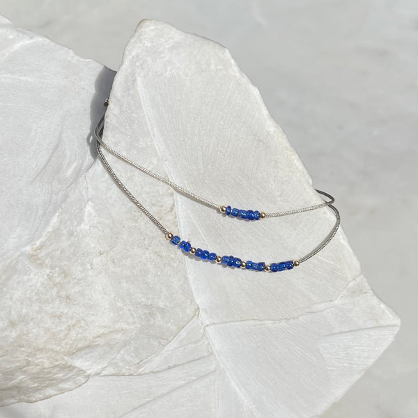 Amy Tamblyn Blue Seed Beads