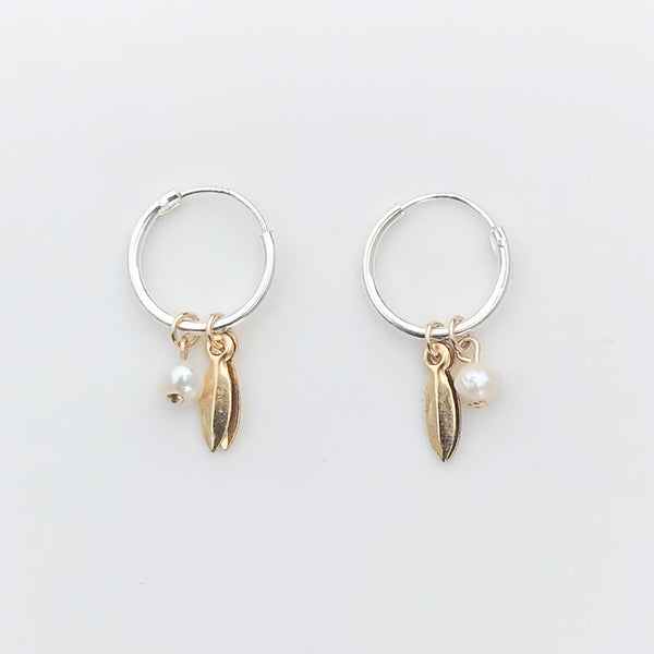 Amy Tamblyn Rice Pearl & Marquise Charm Sleepers