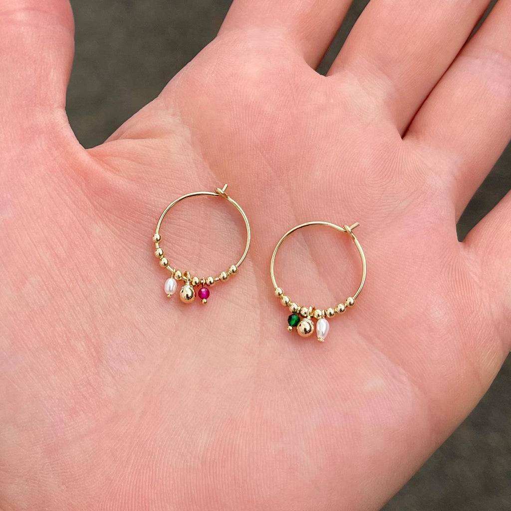 Little Charm Hoops