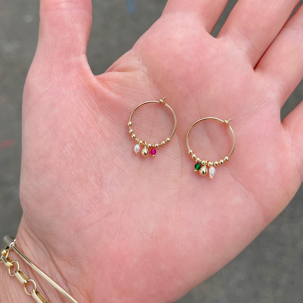 Little Charm Hoops