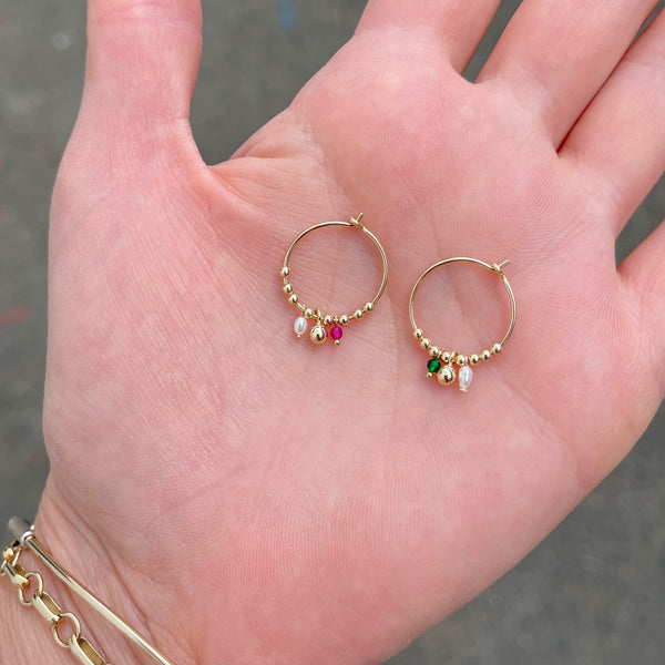 Amy Tamblyn Little Charm Hoops