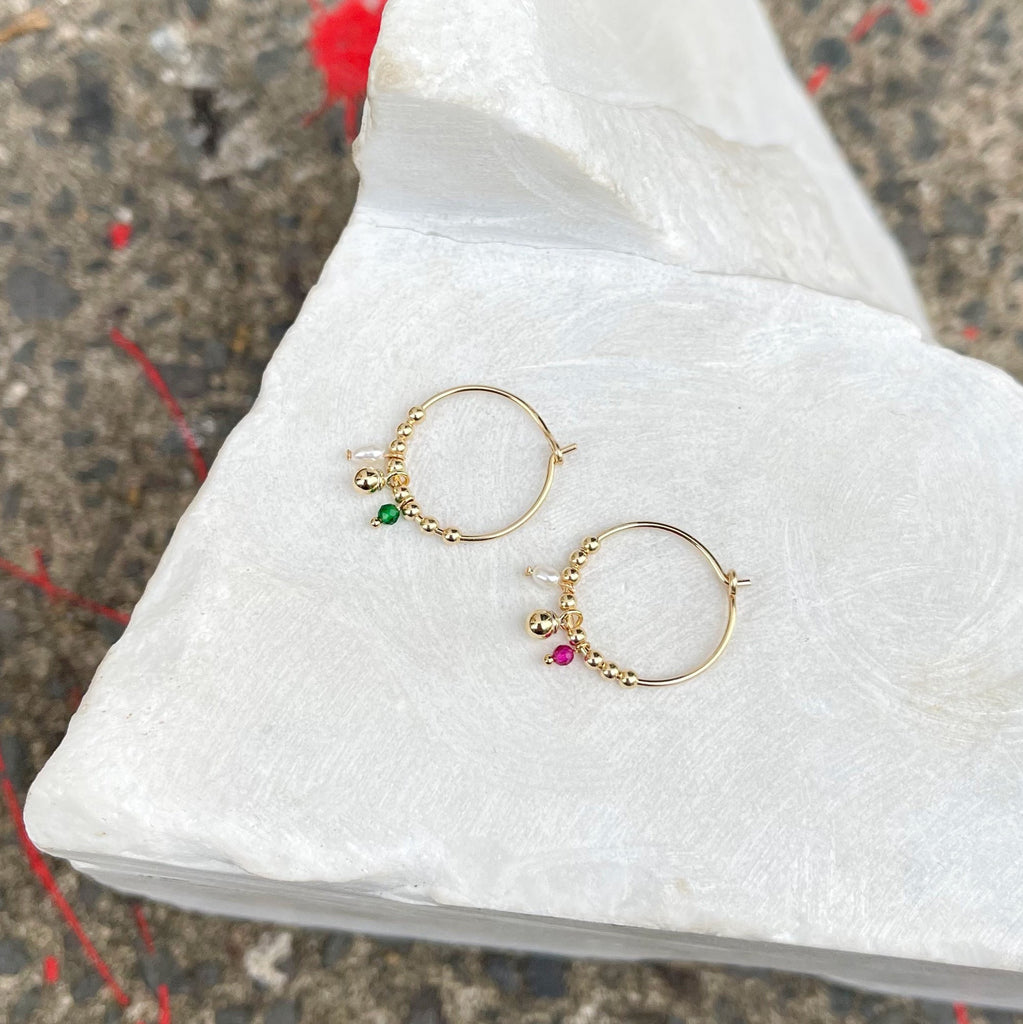 Little Charm Hoops