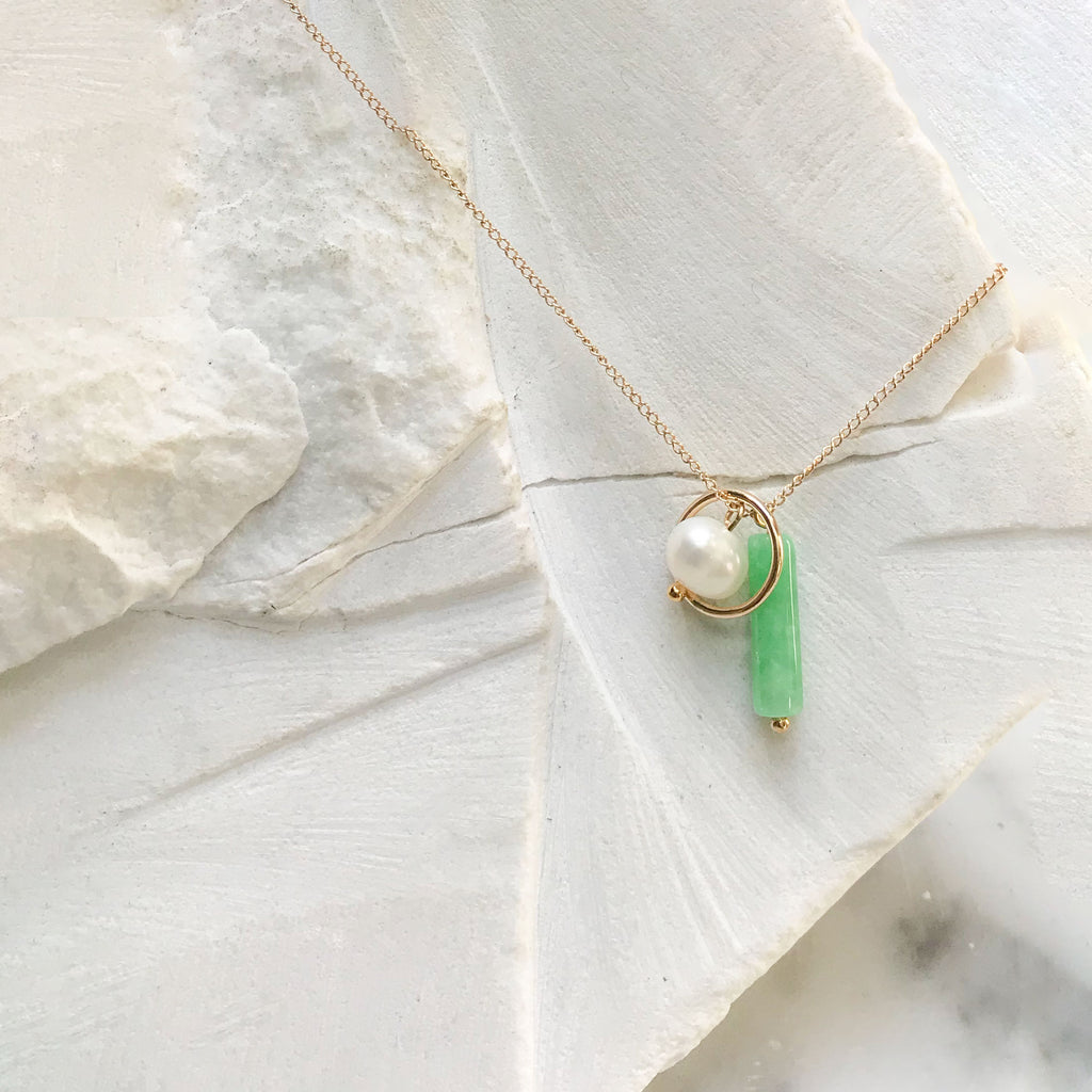 Jade Cluster Necklace