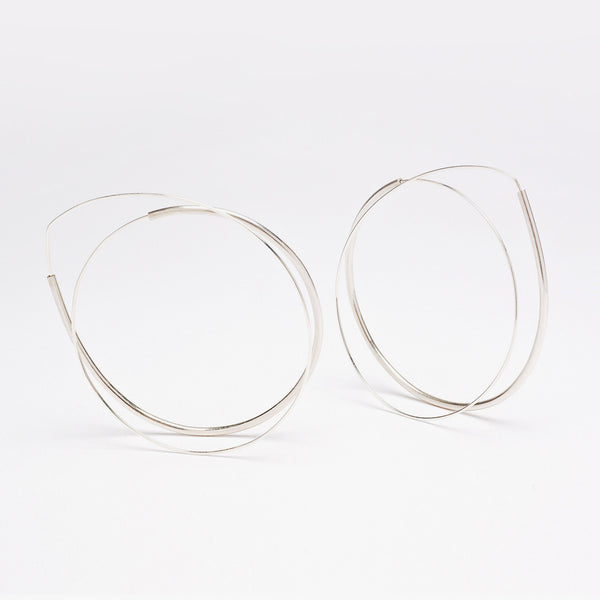Amy Tamblyn Lunar Hoops - Silver